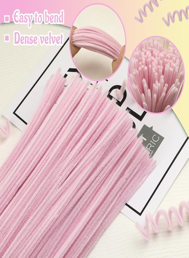 3A Featuretail 300Pc Set Tri Color Combo Pipe Cleaners Craft, Pipe Cleaners Chenille Stem Fuzzy Sticks Craft Supplies for flowers making, Home DIY (Light PInk, White & Light Blue) - Image 4